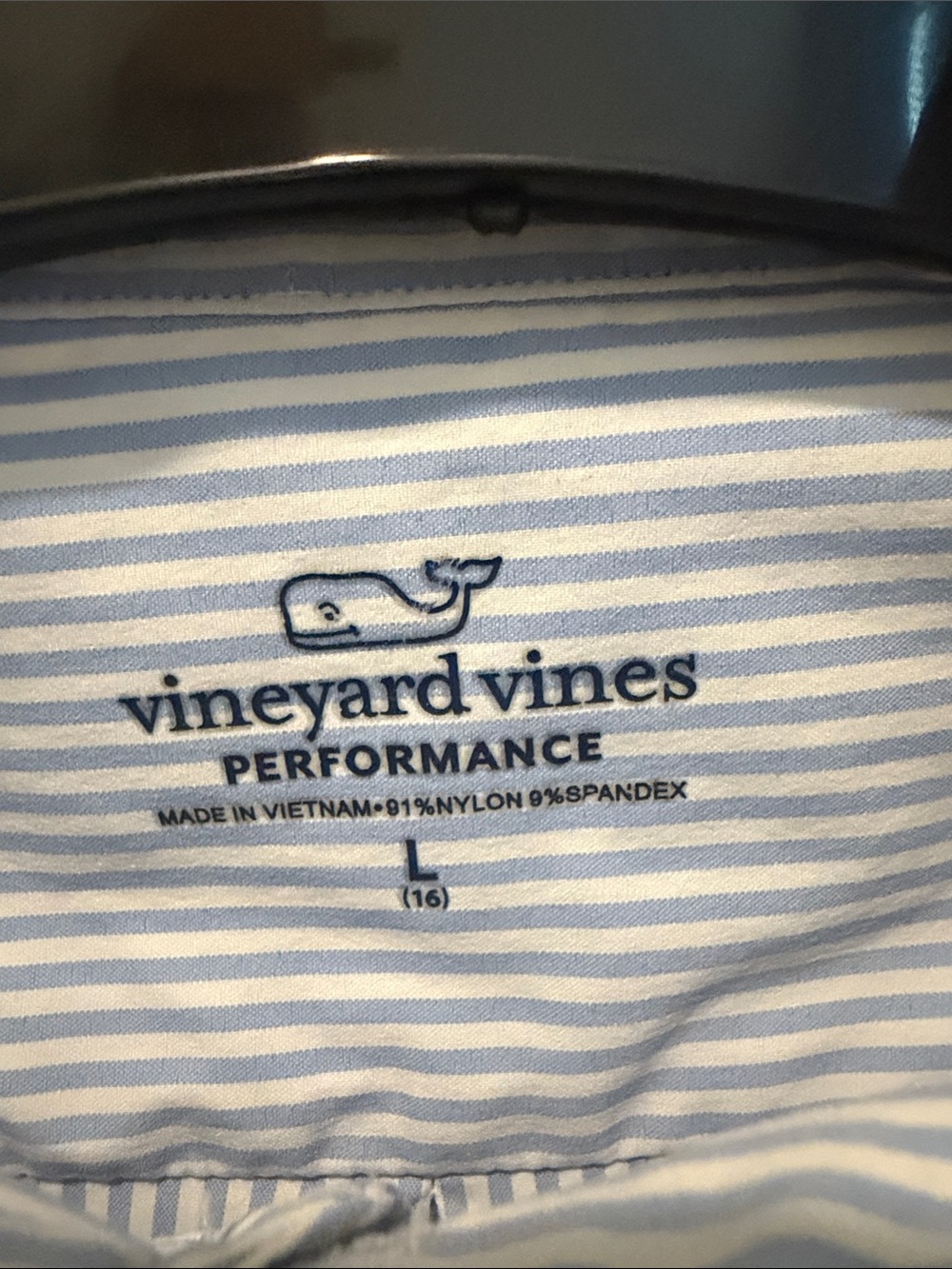 Vineyard Vines Boys Large Blue Stripe Button-Down Shirt - Picture 2 of 9